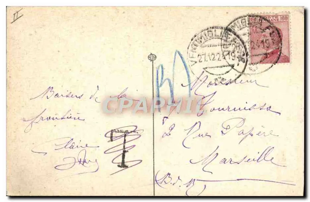 Ponte San Luigi - Italienische Grenze — Grimaldi-Ventimiglia, n°79 - Rückseite