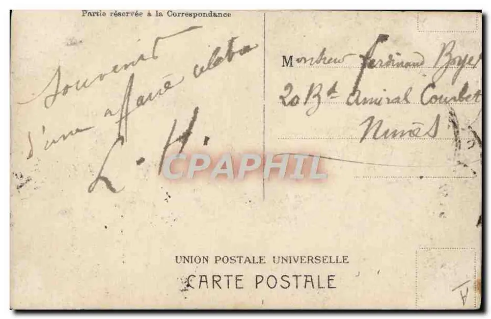 Sala de audiência — Processo — União Postal Universal - Verso