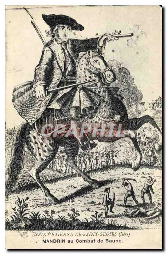 Saint-Étienne-de-Saint-Geoire (Isère) — MANDRIN au Combat de Baune — L. Charvat, phot.-édit., au Grand-Serre - Vorderseite