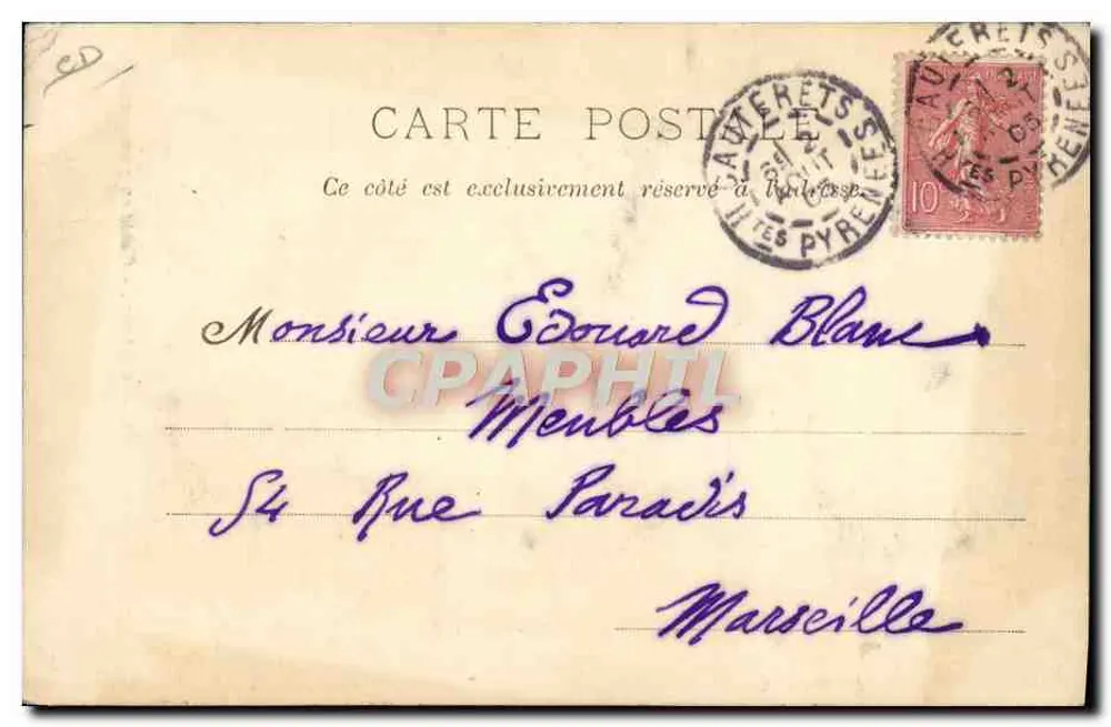 Cauterets — Guide in großer Tracht — Les Pyrénées Illustrées, n° 189 - Rückseite