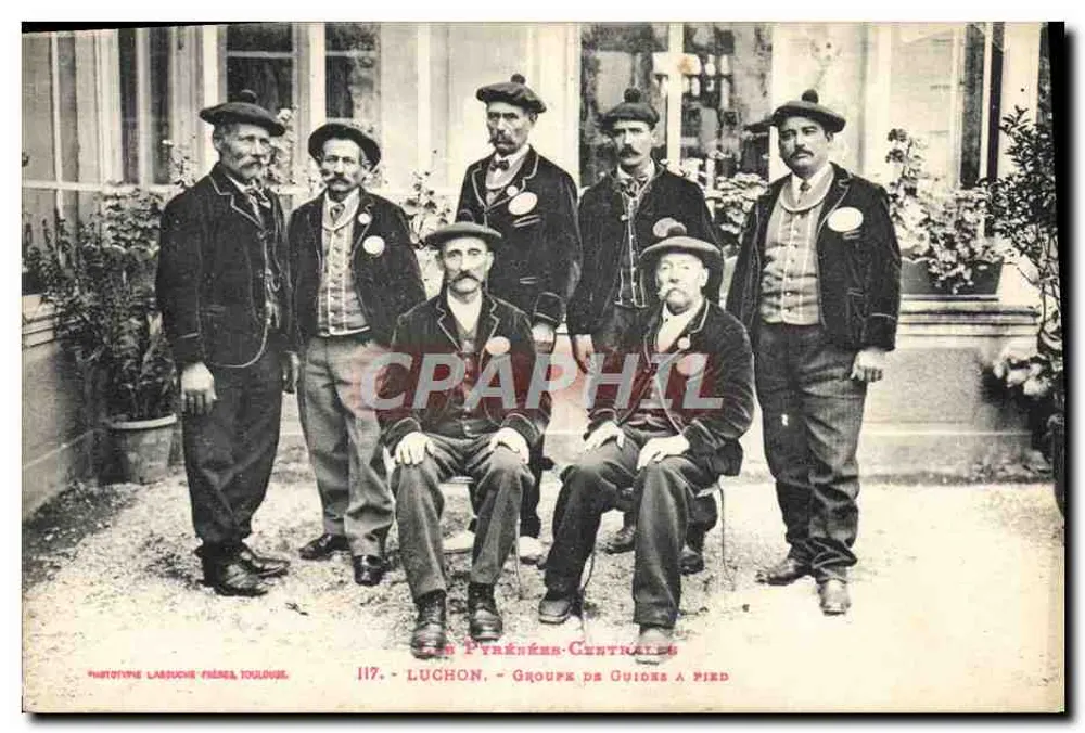 Luchon - Gruppe von Wanderführern — Phototype Lasbuche Frères, Toulouse, n°117 - Vorderseite