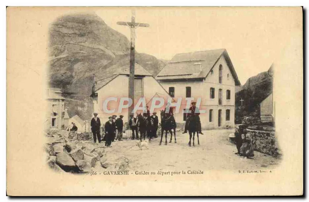 Gavarnie - Guides zum Abstieg zur Wasserfall — D. J. Boulting, Lourdes, Nr. 766 - Vorderseite