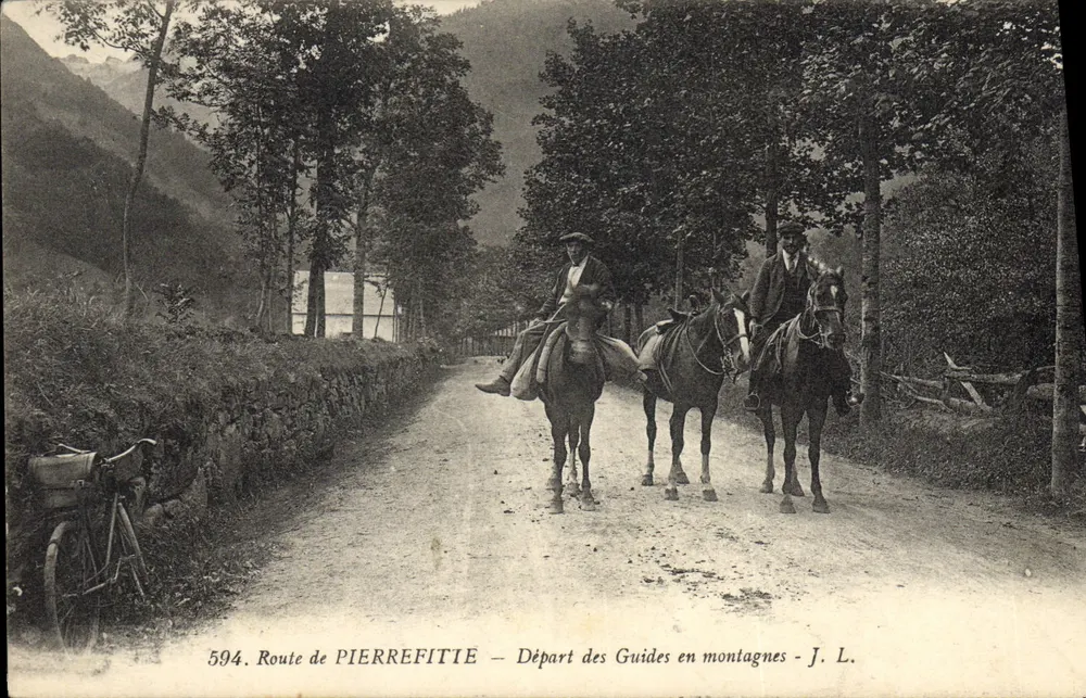 Straße von Pierrefitte — Guides verlassen die Berge — J. L. - Vorderseite