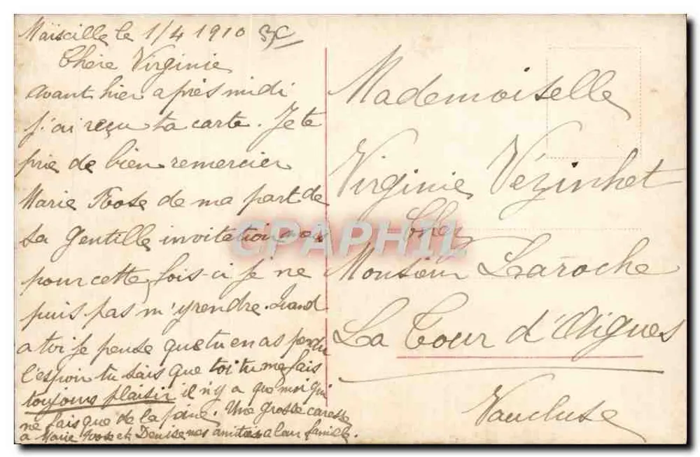 Moda 1909!!! — mulher com chapéu florido — editor GC n°2158/3 - Verso