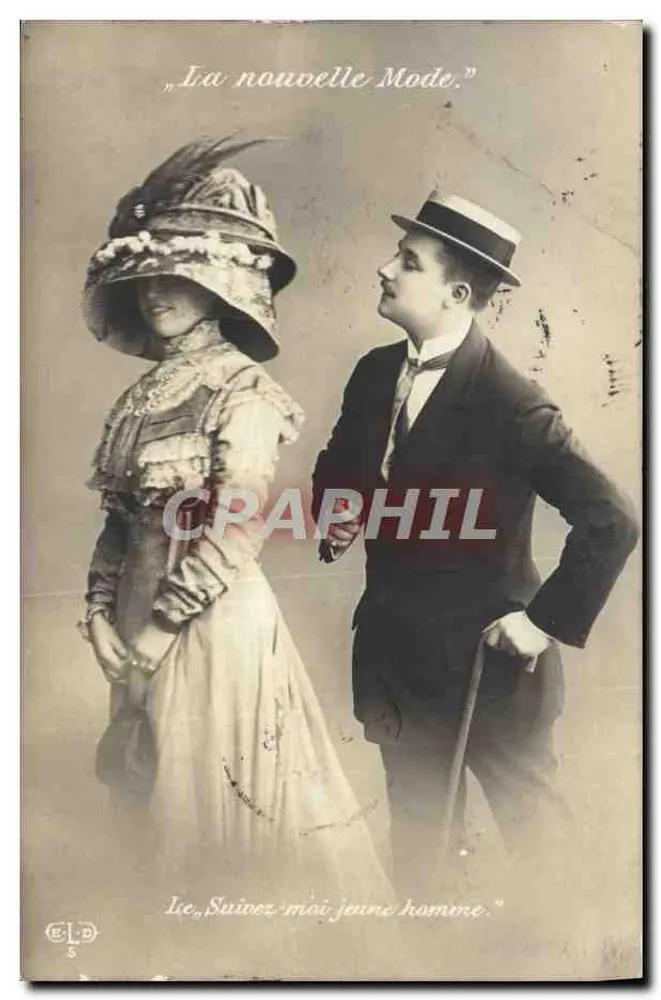 La nouvelle Mode — Couple en tenue de mode — Éditeur ELD, n°5 - Vorderseite