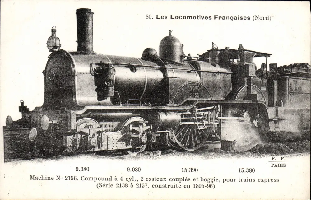 Locomotiva francesa Nord n°2156 — Série 2138 à 2157 — F. F. Paris - Frente