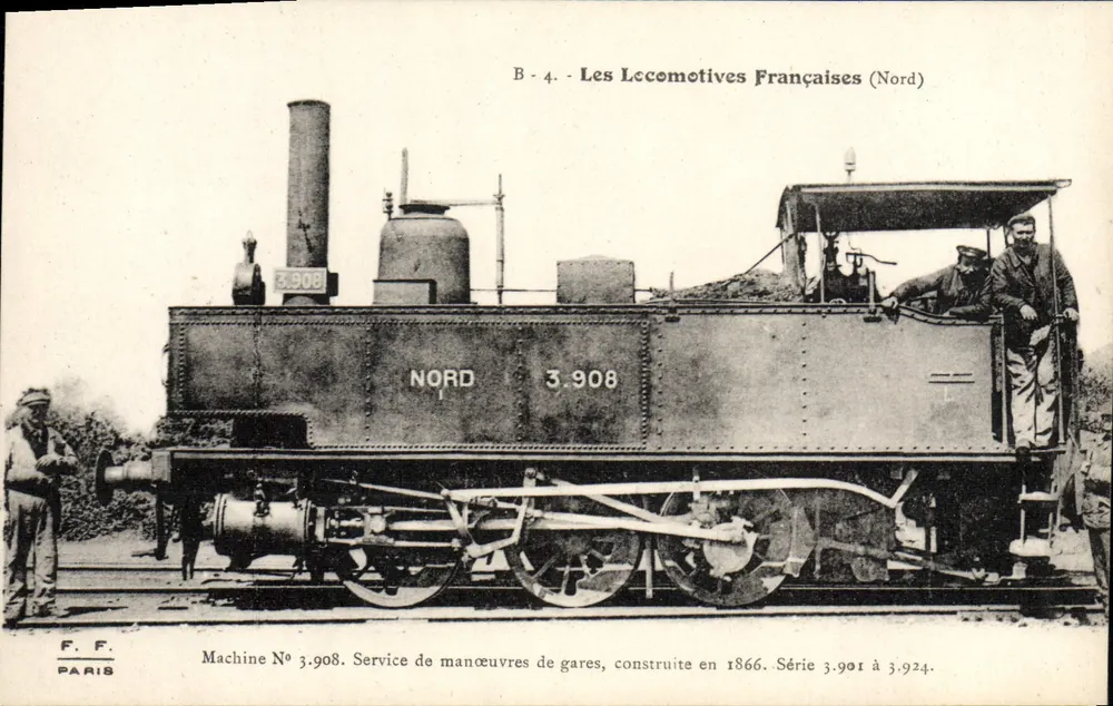 Dampflokomotive Nord 3.908 — Die französischen Dampflokomotiven (Nord) — F. F. Paris - Vorderseite
