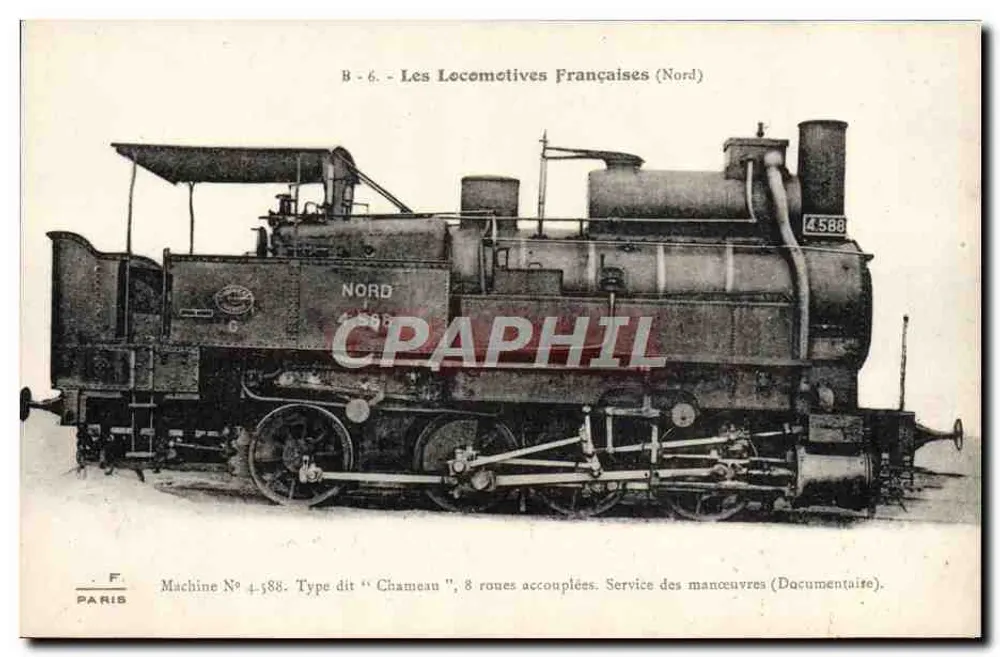 Máquina N° 4.588 - Tipo 'Camelo' - As Locomotivas Francesas (Nord) - Frente