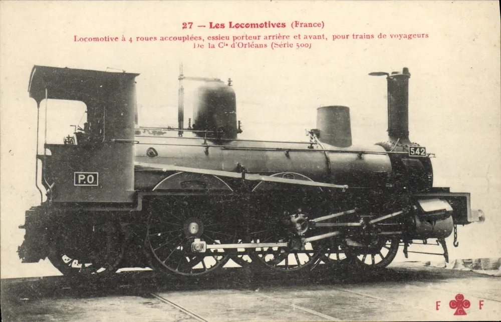 Locomotiva de 4 rodas acopladas — Ci d'Orléans (Série 500) - Frente