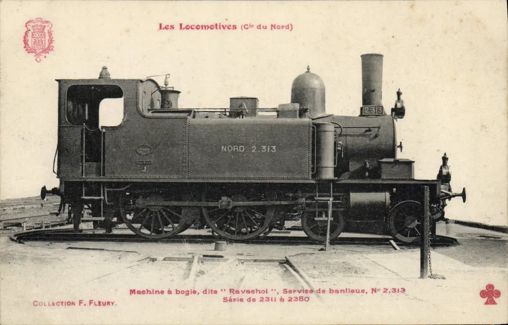 Bogienlokomotive 'Ravachol' — Cie du Nord, Nr. 2.313 — Sammlung F. Fleury - Vorderseite