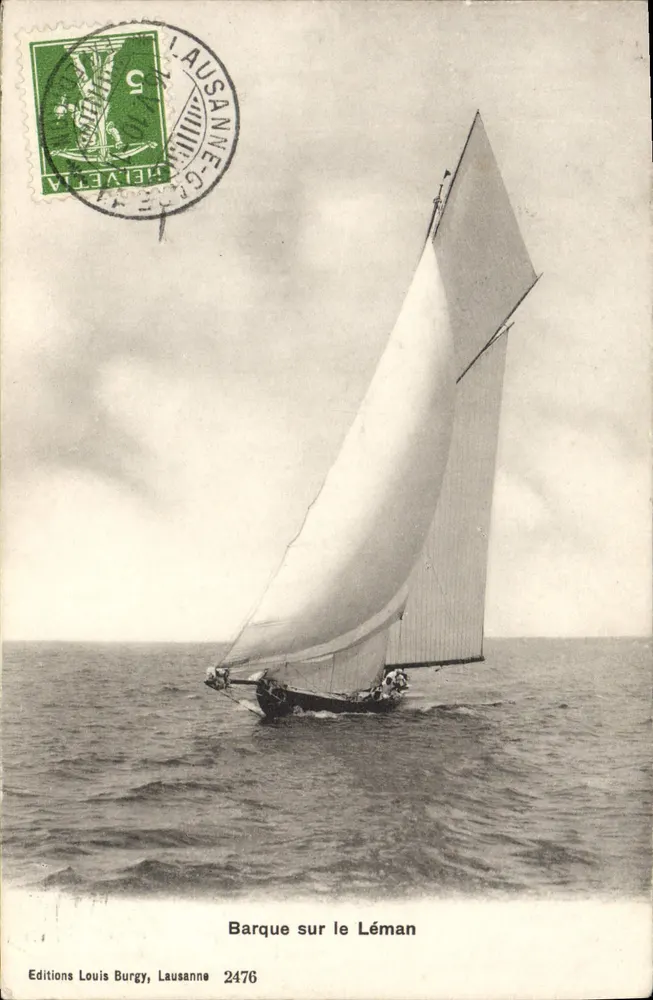 Boot auf dem Lac Léman — Louis Burgy Editions, Lausanne 2476 - Vorderseite