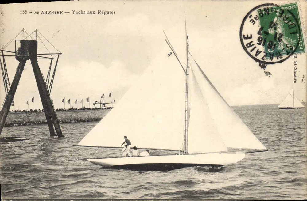 St-Nazaire — Yacht bei den Regatten — unbekannter Verlag, Nr. 155 - Vorderseite
