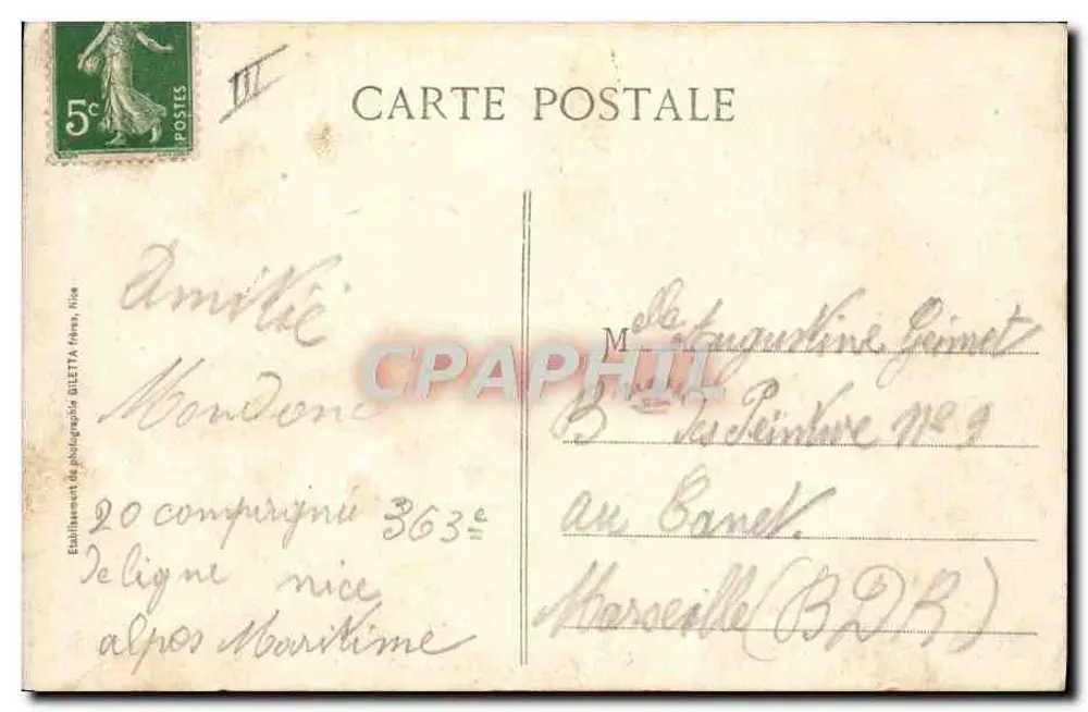 Auf der Côte d'Azur — Regatten — Verlag: E. Buletta, Nr. 159 - Rückseite