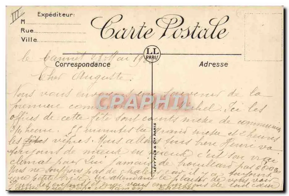 CANNES — Ein Tag der Regatten — LL - Rückseite