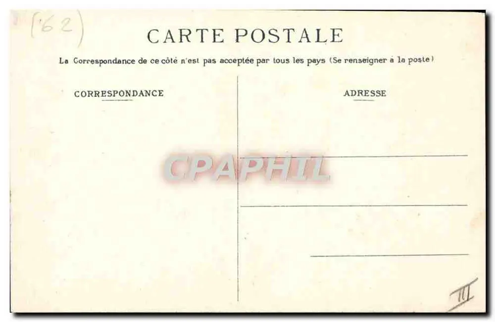 Calais — Ein Yacht im Fort — Edition Grand Barré, n°69 - Rückseite