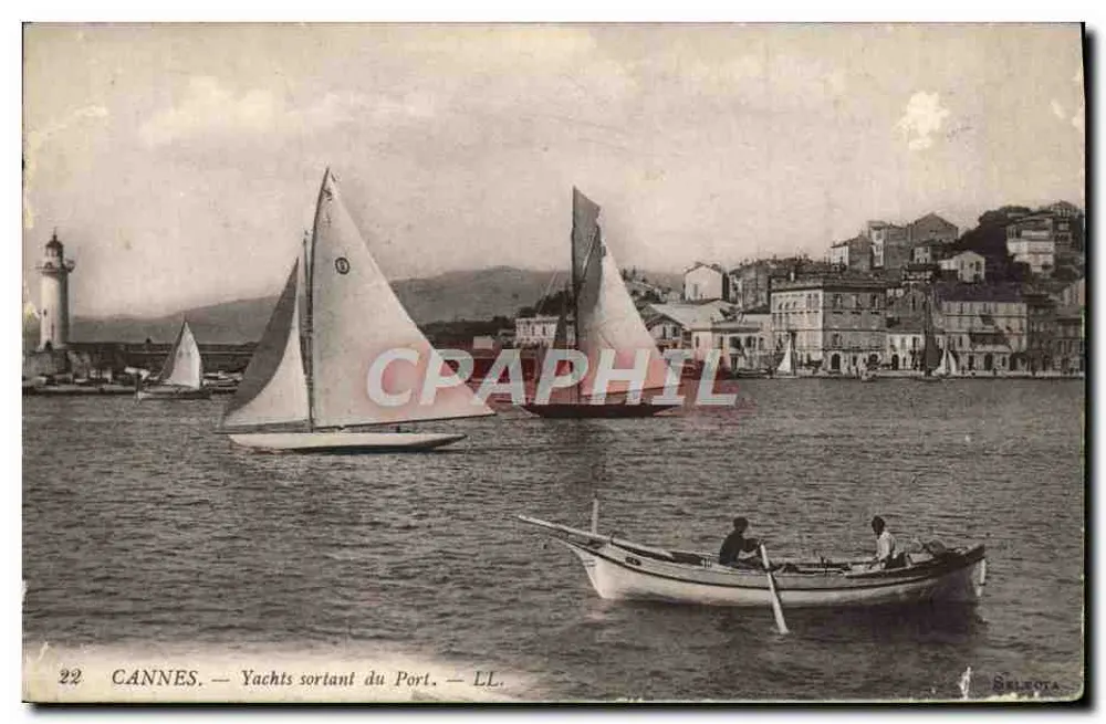 CANNES — Segelyachten verlassen den Hafen — LL. — Selvota - Vorderseite