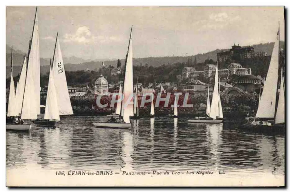ÉVIAN-les-BAINS — Panorama — Blick auf den See — Les Régates LL - Vorderseite