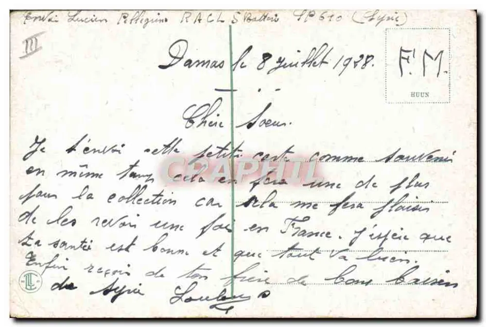 Jovem árabe — Série 751 — Editor não visível - Verso