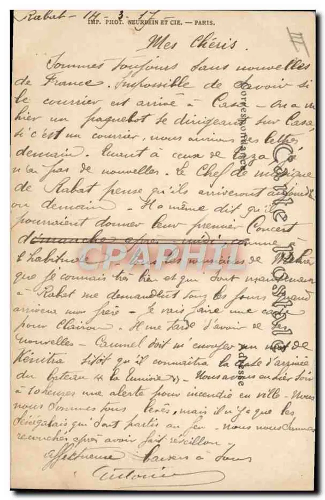 Maurusque — mulher carregando uma criança — P. Cousin et C°, Rabat - Verso