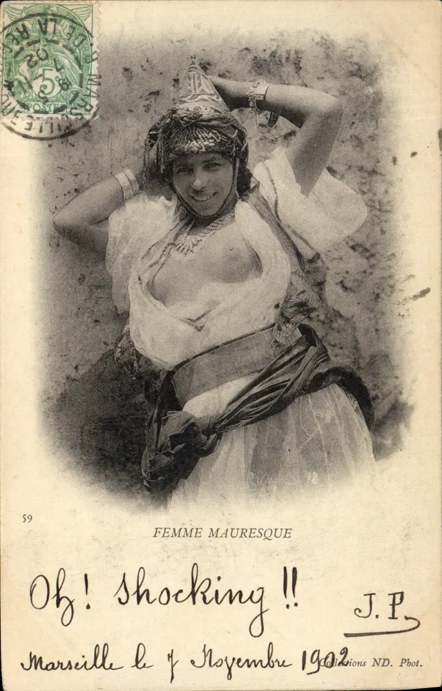 Mulher Mauresca — Marselha, 1902 — J.P. Phot. - Frente