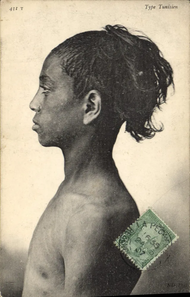 Typ Tunezyjski — portret w profilu — N.D. Photo, n° 431 T - Awers