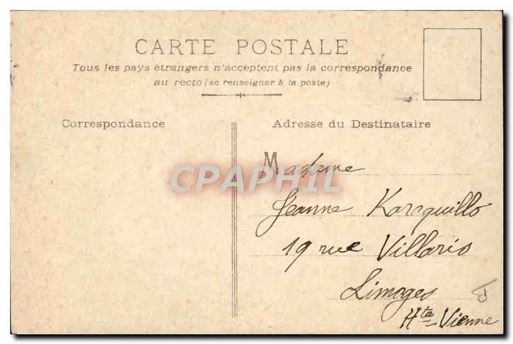 Fête de la France — Mai 1905 — Verlag unbekannt - Rückseite