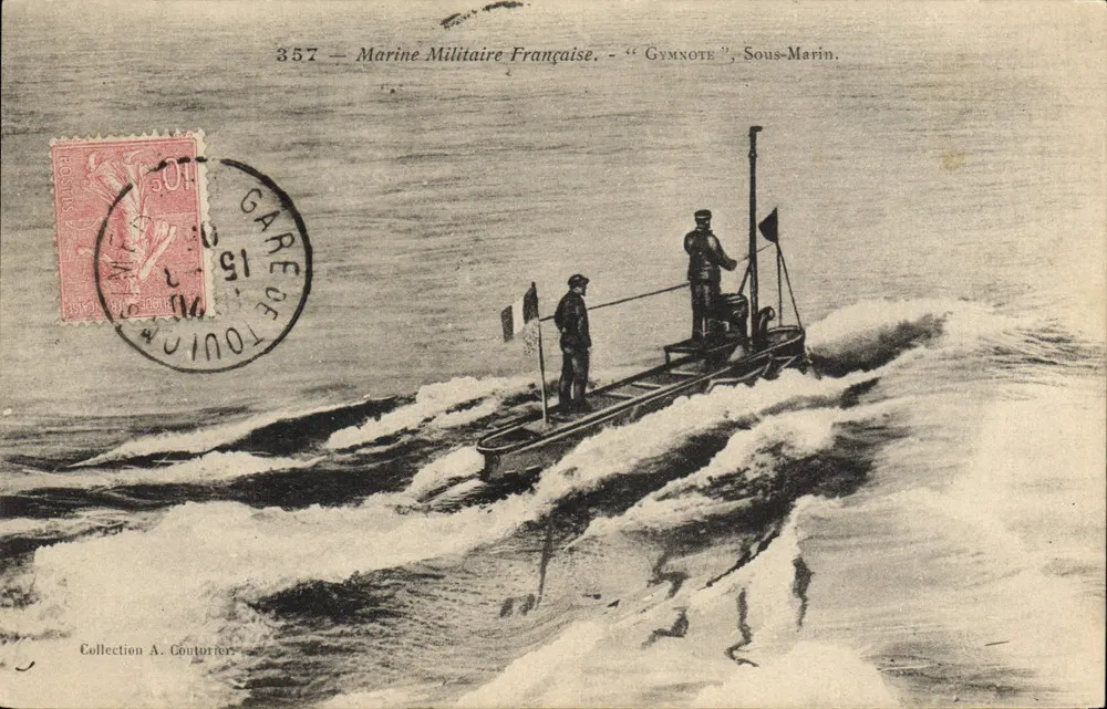 U-Boot "Gymnote" — Marine Militaire Française — Sammlung A. Couturier, n° 357 - Vorderseite