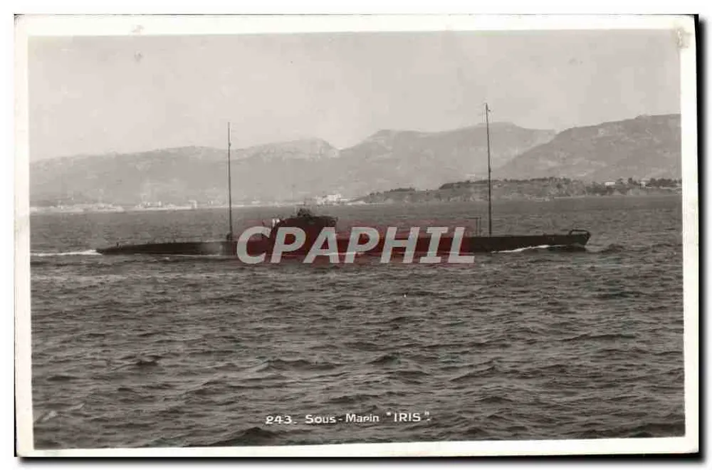 Submarino "IRIS" — Edição G. SOURDE, Toulon - Frente