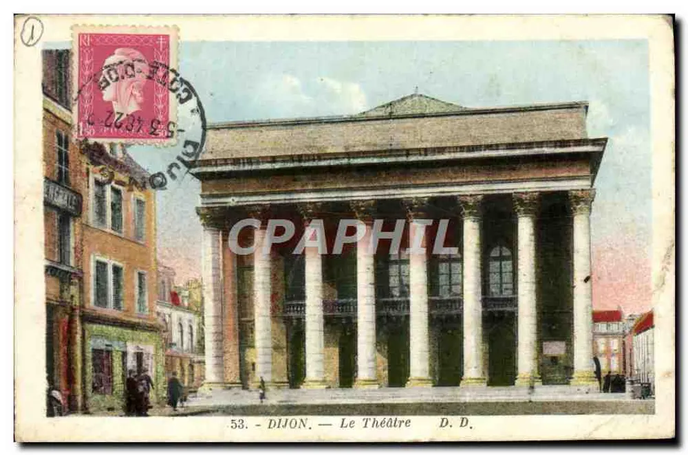 Dijon — O Teatro — D.D. — Fotocromia D. Delbouy Mirecourt (Vosges) - Frente