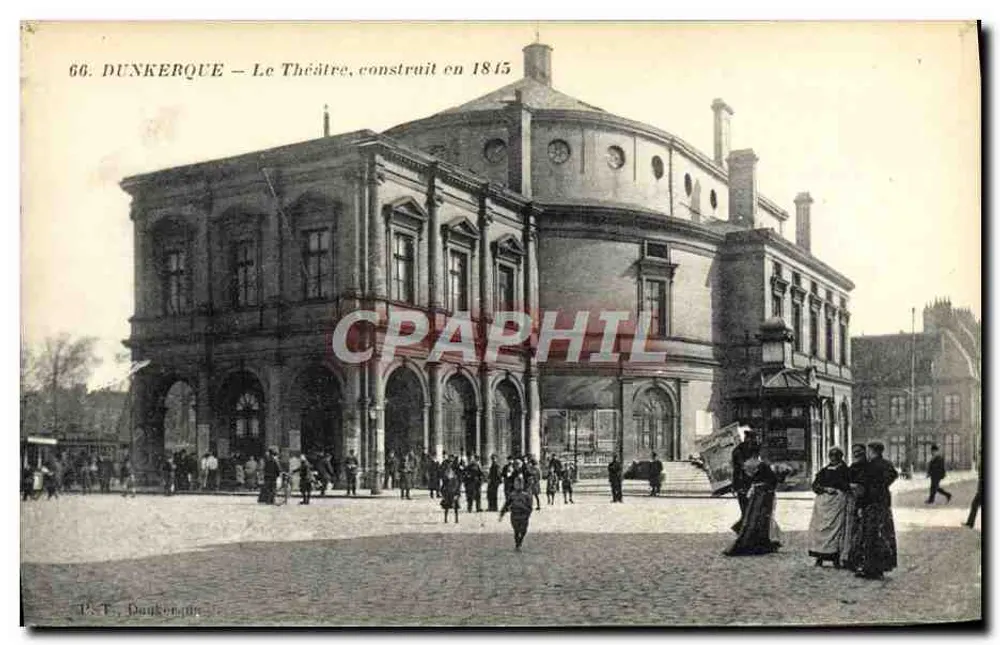 Dunkerque — O Teatro, construído em 1845 — P.A.T. Dunkerque, n°66 - Frente