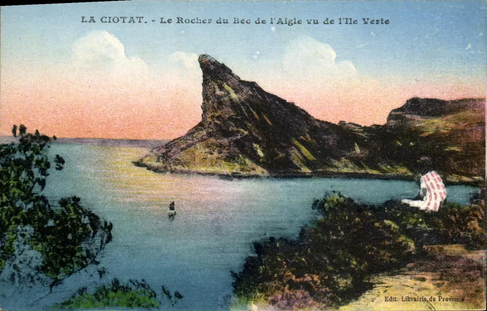 La Ciotat - Der Rocher du Bec de l'Aigle von der Île Verte aus gesehen — Librairie de Provence - Vorderseite