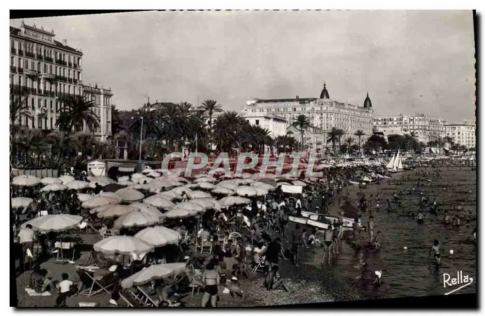 Cannes - Die Strandpromenade der Croisette — Éditions Rella, n°2187 - Vorderseite