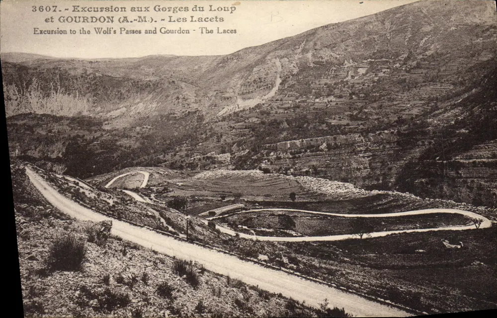 Loup-Gorges und Gourdon (A.-M.) — Die Schleifen — Verlag Giletta, Nizza, Nr. 3607 - Vorderseite