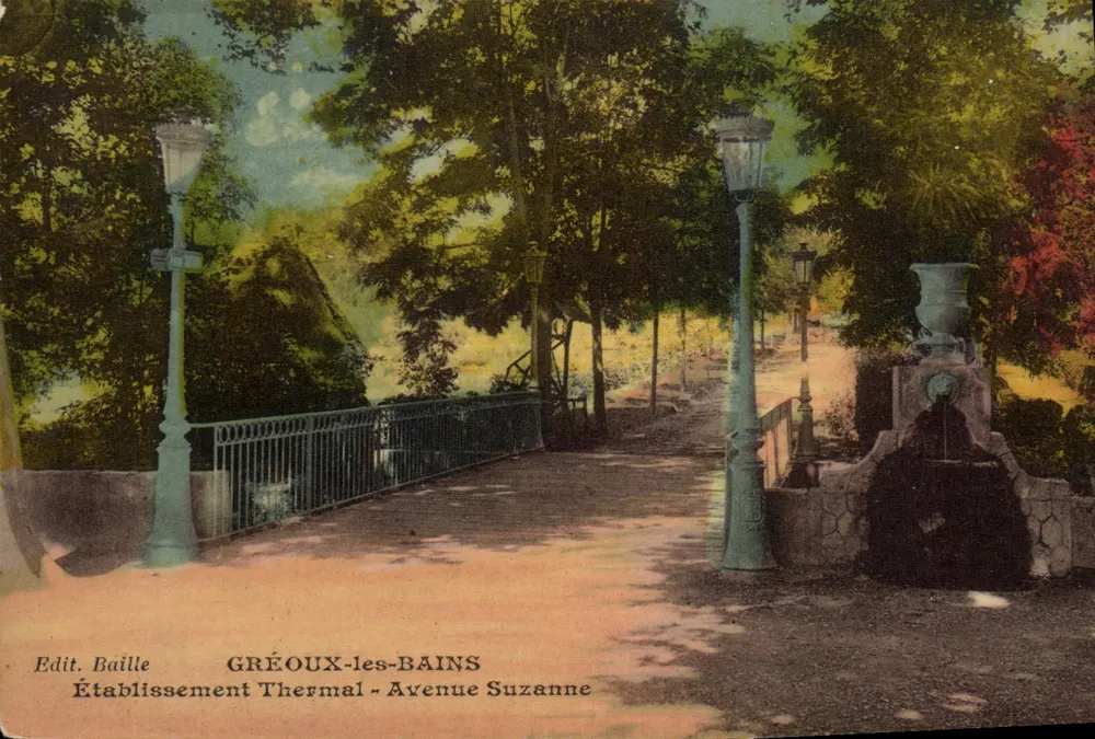 Gréoux-les-Bains — Thermalbad, Avenue Suzanne — Edit. Baille - Vorderseite