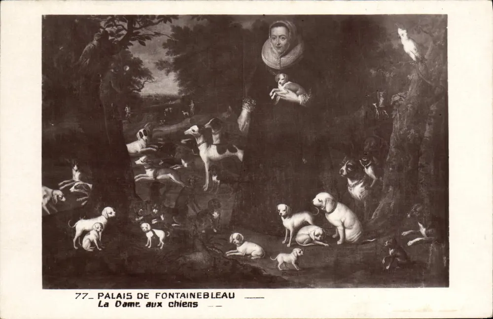 Schloss Fontainebleau — Die Dame mit den Hunden — Edition des Musées Nationaux, Paris - Vorderseite