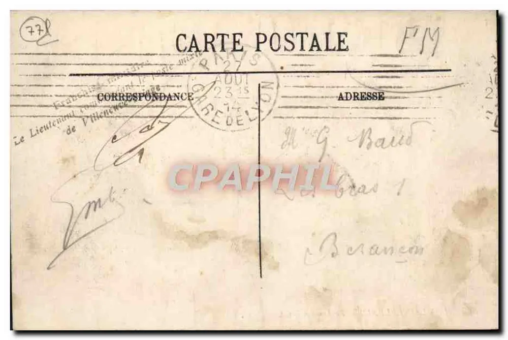Fontainebleau — Het Paardenspoor — N.G. n°365 - Achterkant