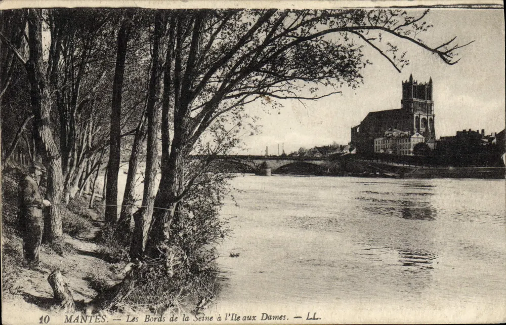 Mantes — Die Ufer der Seine bei Île aux Dames — LL. — Nr. 10 - Vorderseite