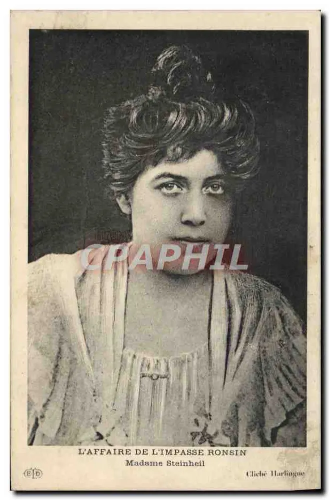 Madame Steinheil — Die Affäre der Ronsin-Gasse — Harlingue Cliché - Vorderseite