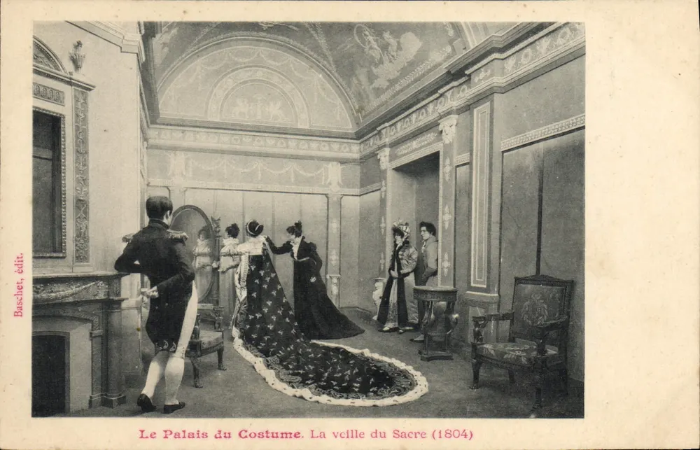 Das Kleiderpalast. Der Abend vor der Krönung (1804) — Baschet, Verleger - Vorderseite