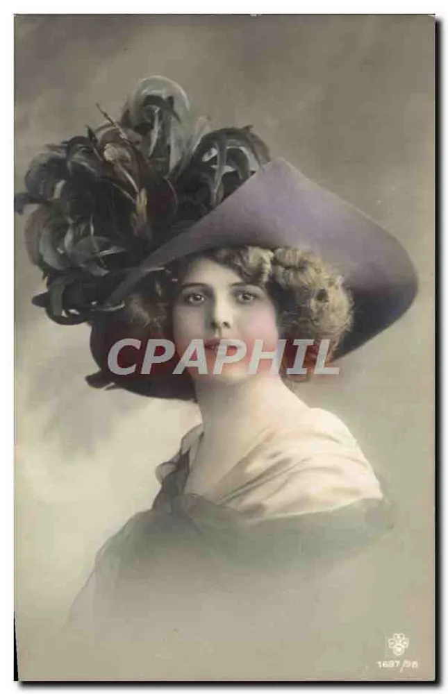 Jovem mulher com chapéu de penas — retrato — 1697/58 - Frente
