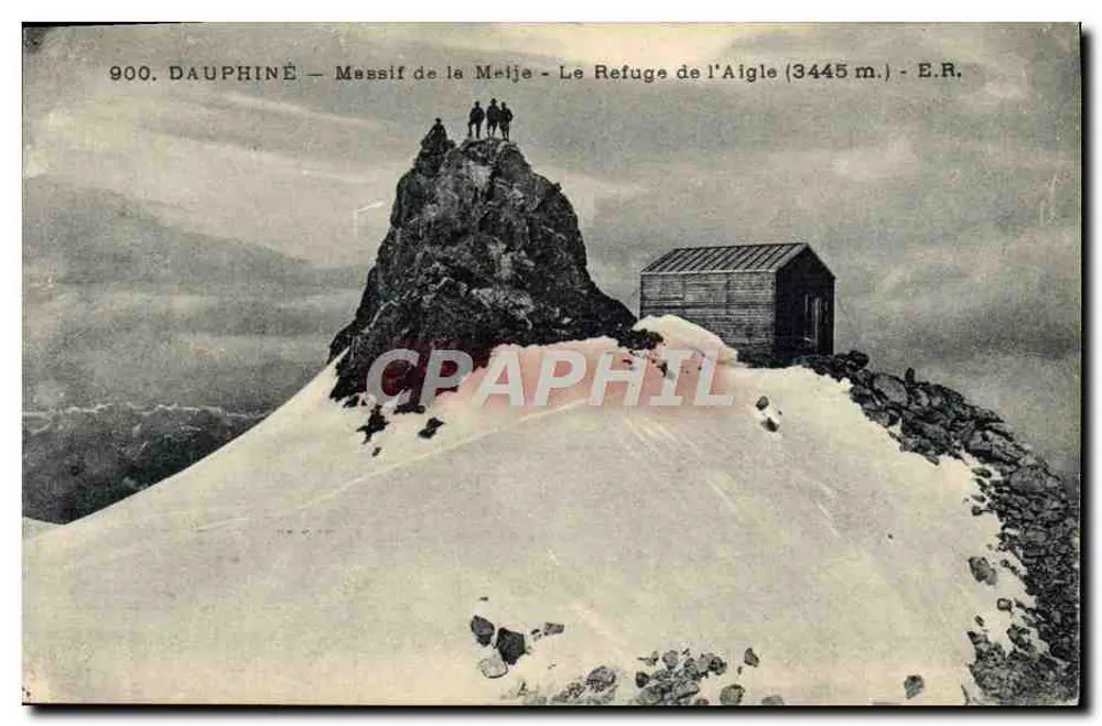 Massif de la Metje - Le Refuge de l'Aigle (3445 m.) - E.R. - Vorderseite
