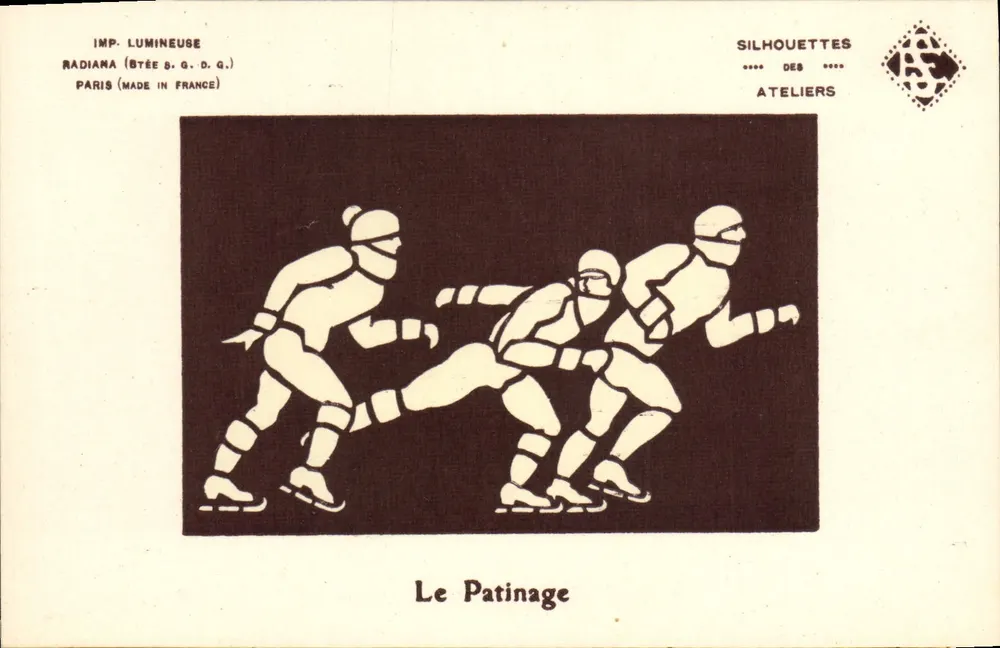 Eislaufen — Silhouetten — Imp. Lumineuse Radiana (Btée 8. G. D. G.) Paris (Made in France) - Vorderseite