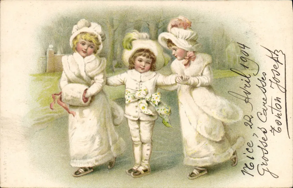 Kinder, die auf dem Eislaufplatz spielen — Nice, Verlag A.A.M.B. Nr. 157 - Vorderseite