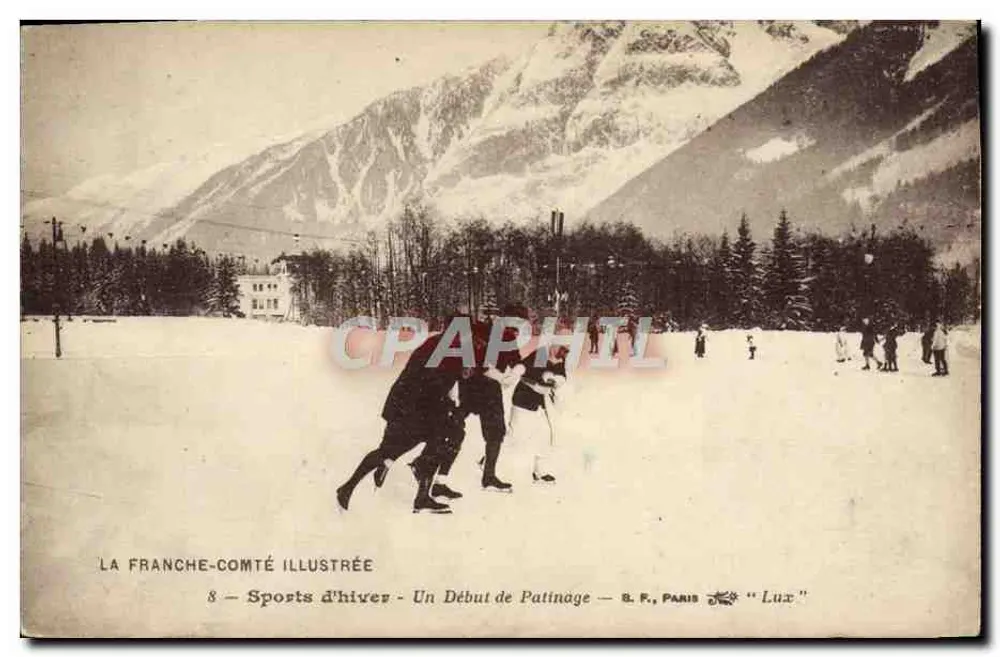 Ein Anfang des Eisschutzens — Winter-Sport — S.P., Paris « Lux » - Vorderseite