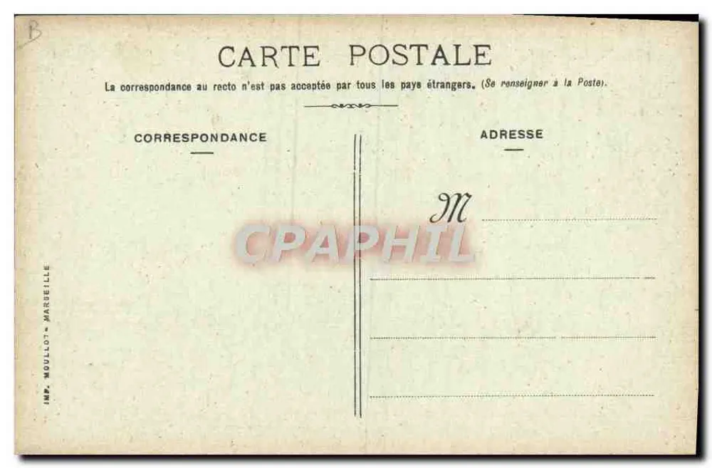 Sport im 19. Jahrhundert — Schlittschuhlaufen — CH. Beauvais — Verlag Moullot, Marseille - Rückseite