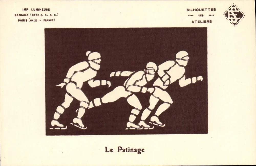 Eislaufen — Silhouetten von Radiana Studios — Paris (Made in France) - Vorderseite