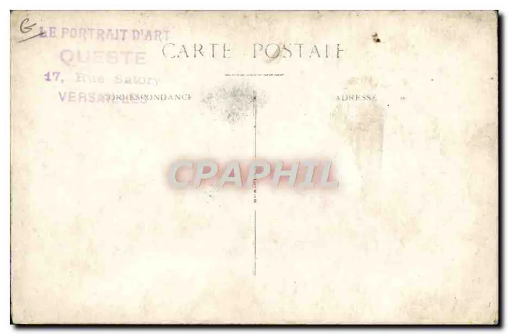 Équipe de cheminots sur une locomotive à vapeur — n° 7183 — éditeur Le Portrait d'Art, Versailles - Verso