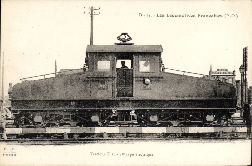 Trator E 5 - 1º tipo elétrico — As Locomotivas Francesas (P.O.) — F.F. PARIS - Frente