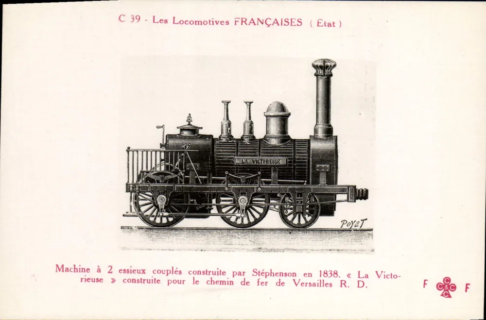 Französische Lokomotive « La Victorieuse » — C 39 — Verleger Poyet - Vorderseite