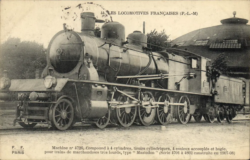 Locomotiva n° 4726 — tipo Mastodon — série 4701 a 4862 — F. F. PARIS - Frente